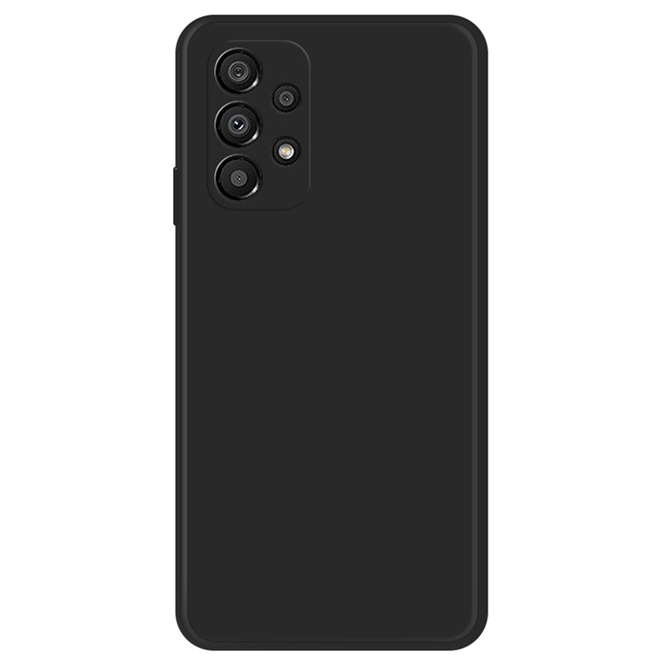 Phone Back Cover for Samsung Galaxy A33 5G, Collision Proof Straight Edge Rubberized TPU+Microfiber Lining Phone Case - Black