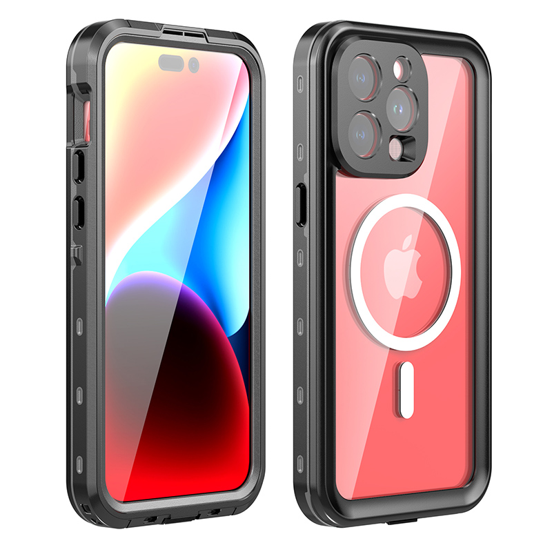 Redpepper IP68 Waterproof Shockproof Case for iPhone 14 Pro  Black