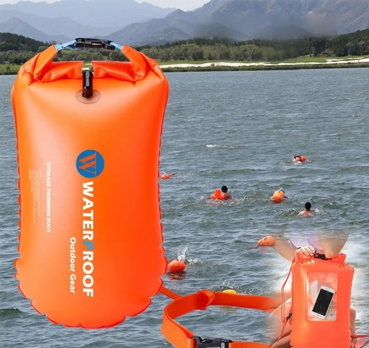 Outdoor Dry Bag Swimming Waterproof Bags Sack Floating Gear Bags for Boating Fishing Rafting - Orange