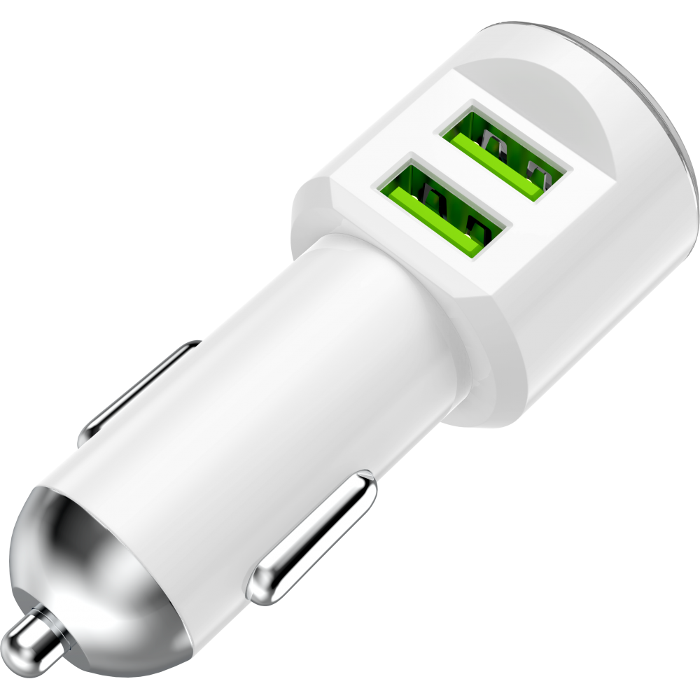 [8719831890774] Durata Car Charger Adapter Turbo with 2 USB Slot DRC20