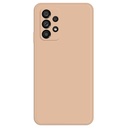 Straight Edge Phone Back Cover for Samsung Galaxy A53 5G, Rubberized TPU+Microfiber Lining Phone Case - Orange