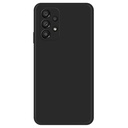 Samsung Galaxy A73 5G Soft Microfiber Lining Smartphone Case, Rubberized TPU Straight Edge Phone Back Cover - Black