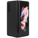 Samsung Galaxy Z Fold4 5G Anti-scratch Litchi Texture PU Leather Coated PC Case Shockproof Cell Phone Cover - Grey