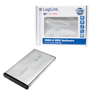 LogiLink 2.5-Inch HDD Storage Enclosure SATA 6Gb/s SuperSpeed USB 3.0 | Alumnium Case UA0106A4052792006940