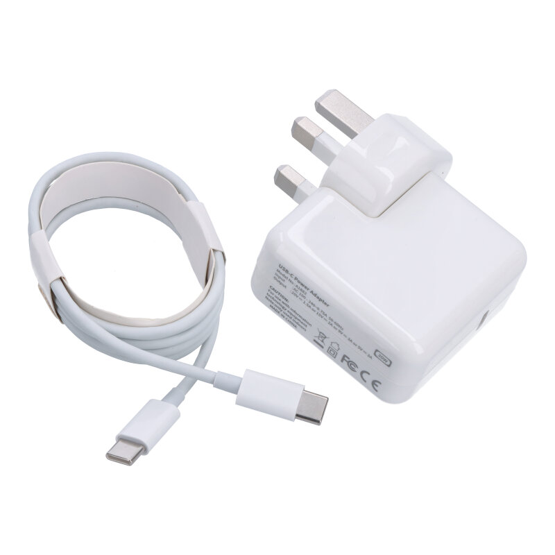 96W Charger with 1M Dual Type-C Cable for MacBook  UK Plug
