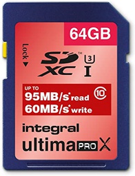 [109560] Integral UltimaPro X 64GB Class 10 SDXC Memory Card Supports 4K FULL HD 3D Recording INSDX64G10-95/60U1