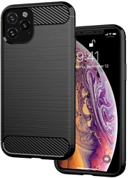 [7426825373809] Carbon Case Flexible Cover TPU Case for iPhone 11 Pro | black | 7426825373809