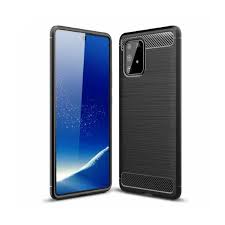 [9111201894891] Carbon Case Flexible Cover TPU Case for Samsung Galaxy S10 Lite | Black | 9111201894891