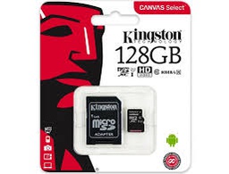 [530514] Kingston SDCS/128GB MicroSD Canvas Select Class 10 UHS-I speeds Up to 80 MB/s Read ( SD Adapter Included) | SDCS/128GB