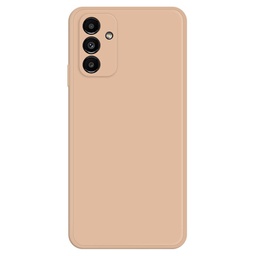 [3065494945] Samsung Galaxy A13 5G Straight Edge Rubberized Soft TPU Phone Back Case Microfiber Lining Drop-proof Cover - Orange